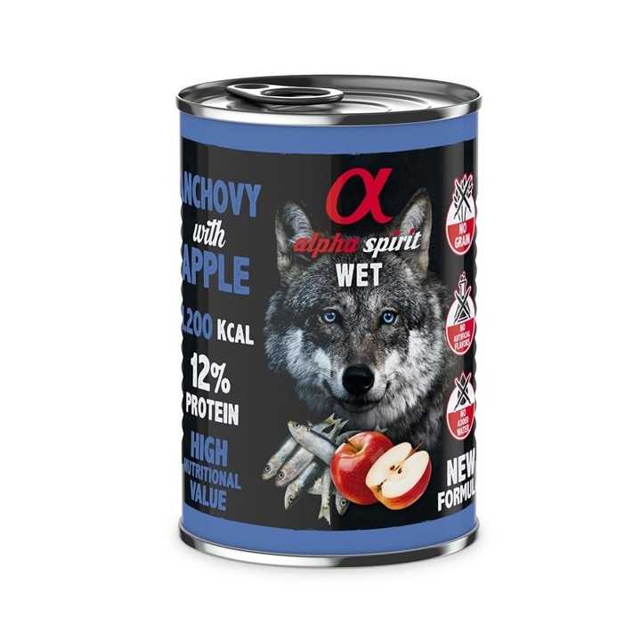 Alpha Spirit Dog Adult Acciughe & Mela 400 Gr.