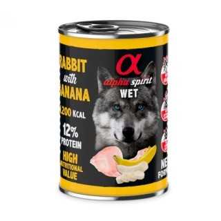 Alpha Spirit Dog Adult Coniglio & Banana 400 Gr.