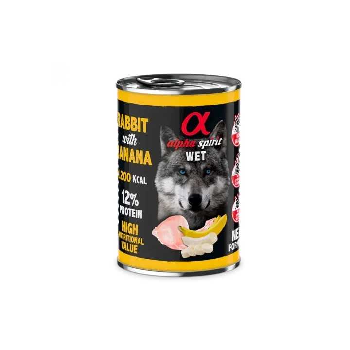 Alpha Spirit Dog Adult Coniglio & Banana 400 Gr.