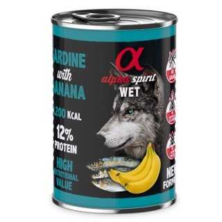 Alpha Spirit Dog Adult Sardine & Banana 400 Gr.