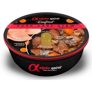 Alpha Spirit Dog Real Food Spezzatino Orecchie Di Maiale - Vaso Cottura 280 Gr.
