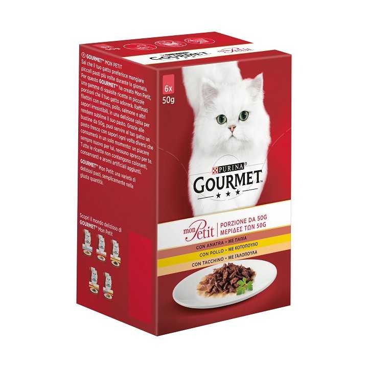 Gourmet Mon Petit (Anatra, Pollo, Tacchino) 6 X 50 Gr.