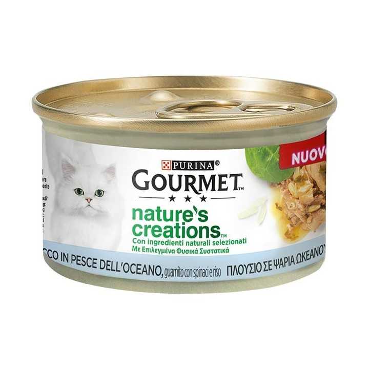 Gourmet Nature'S Creations Pesce Oceanico, Spinaci & Riso 85 Gr.