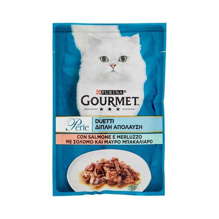 Gourmet Perle Duetti Con Salmone & Merluzzo 85 Gr.