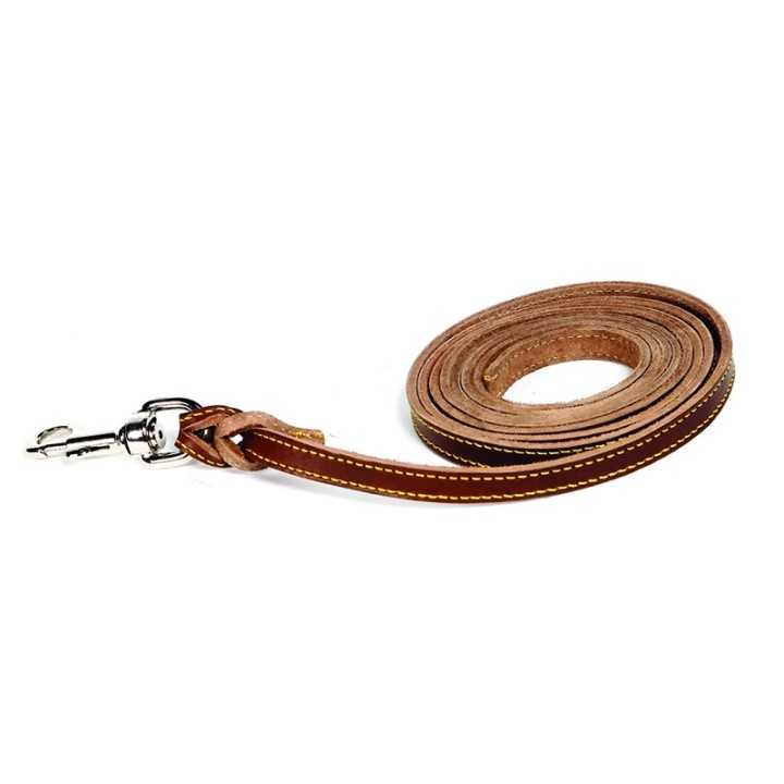 Guinzaglio In Cuoio Da Esposizione (1,3 X 200 Cm.) Marrone