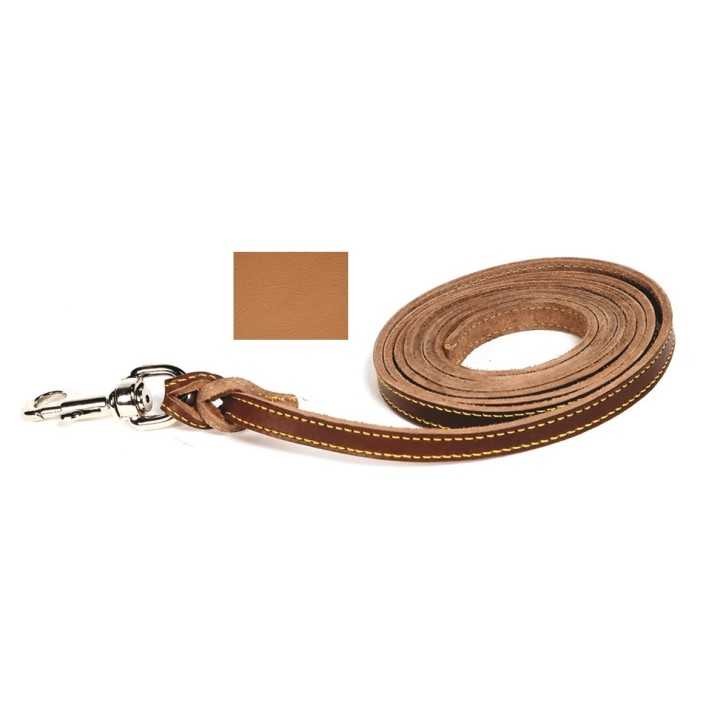 Guinzaglio In Cuoio Da Esposizione (1,3 X 200 Cm.) Naturale