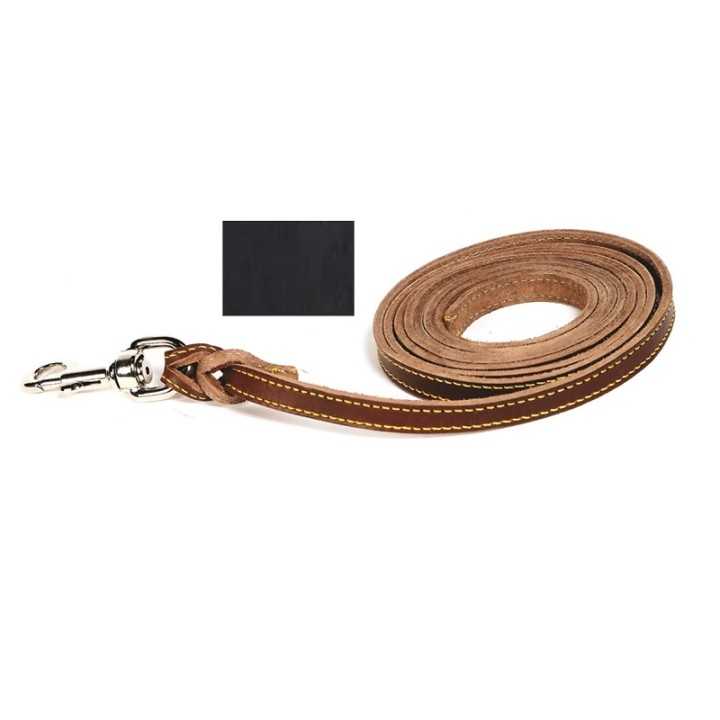 Guinzaglio In Cuoio Da Esposizione (1,3 X 200 Cm.) Nero