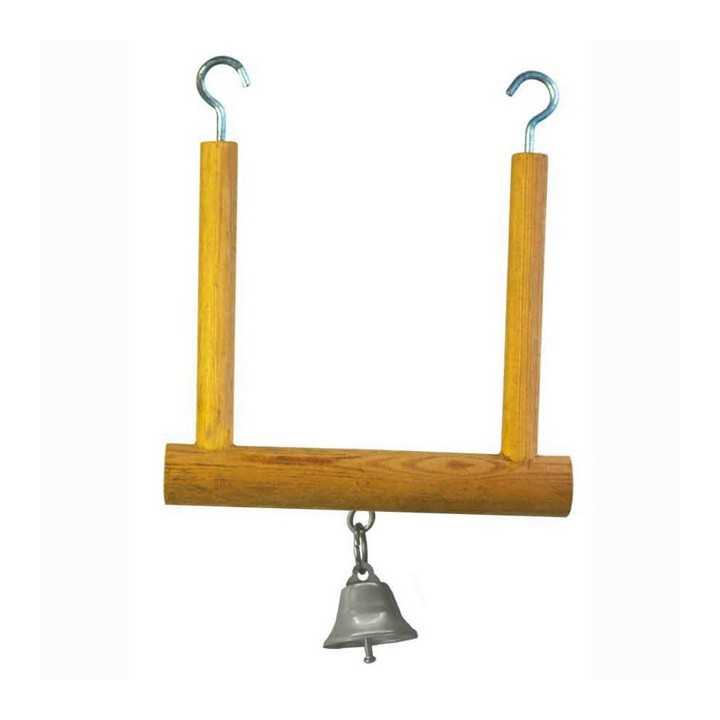 Also Altalena In Legno Con Campanella 12,5 X 19 Cm.