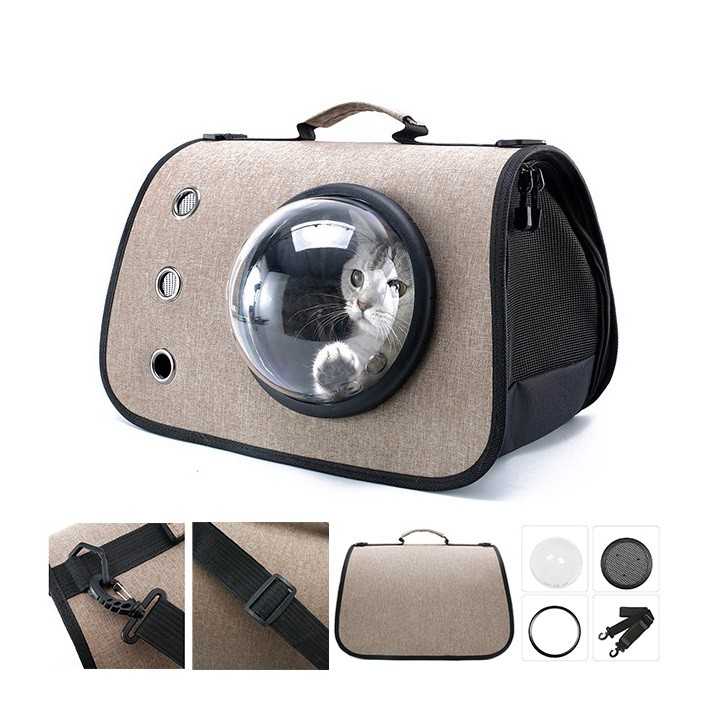 Also Borsa Trasportino Semirigida (40 X 28 X 26 Cm.) Sabbia