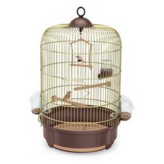 Imac Gabbia Milly Diam. 33 Cm. Oro/Marrone