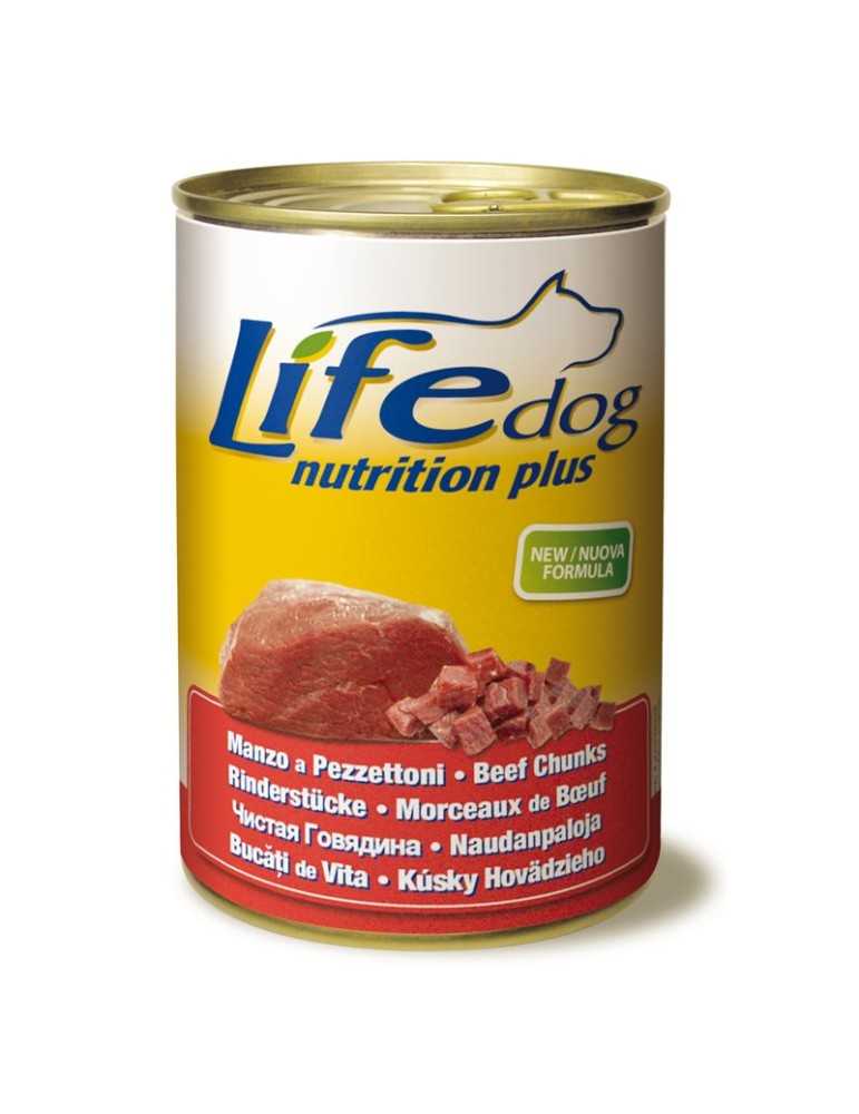 Life Dog Nutrition Plus Manzo A Pezzettoni 400 Gr.