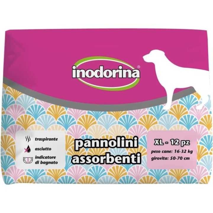 Inodorina Pannolini Assorbenti Cani Femmine Tg. Xl 12 Pz.