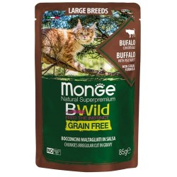 Monge Bwild Cat Grain Free Adult Large Breeds Bocconcini Bufalo & Ortaggi 85 Gr.