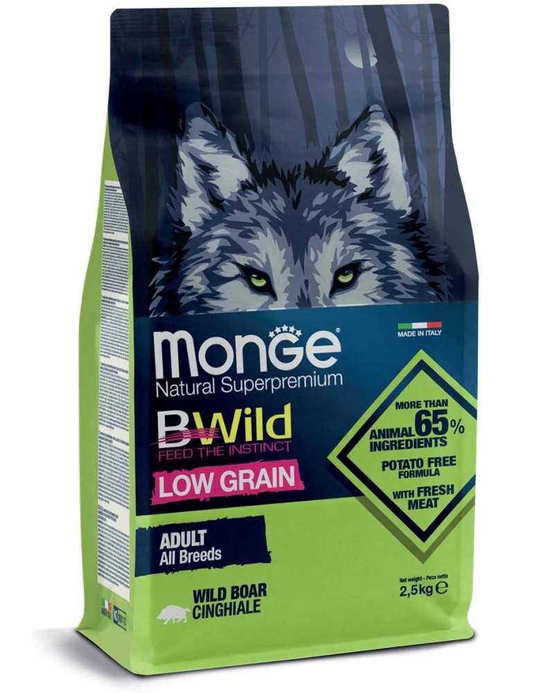 Monge Bwild Dog Low Grain Adult Cinghiale 12 Kg.