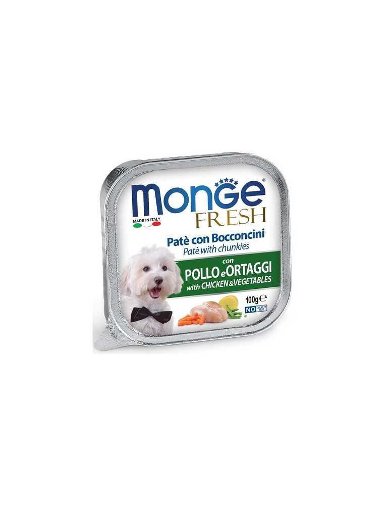 Monge Fresh Pate' E Bocconcini Con Pollo & Ortaggi 100 Gr.