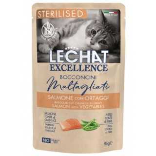 Lechat Excellence Sterilised Bocconcini Maltagliati Salmone & Ortaggi 85 Gr.