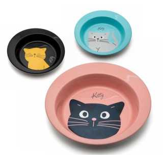 Leopet Ciotola Kitty In Acciaio Inox (Diam. 13,5 Cm. / 300 Ml.)