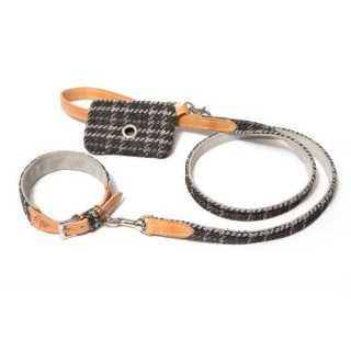 Leopet Collare In Tessuto Sagomato 35 Cm. Grigio Chiaro