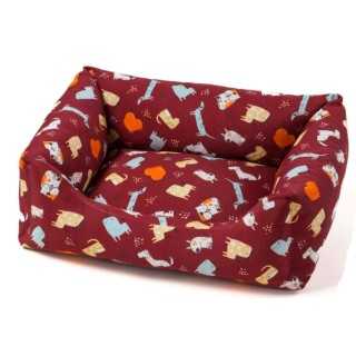 Leopet Cuccia Rodi Cani Sfoderabile (60 X 70 Cm.) Bordeaux