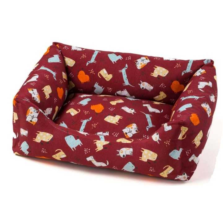 Leopet Cuccia Rodi Cani Sfoderabile (60 X 70 Cm.) Bordeaux