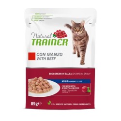 Natural Trainer Adult Bocconcini In Salsa Con Manzo 85 Gr.