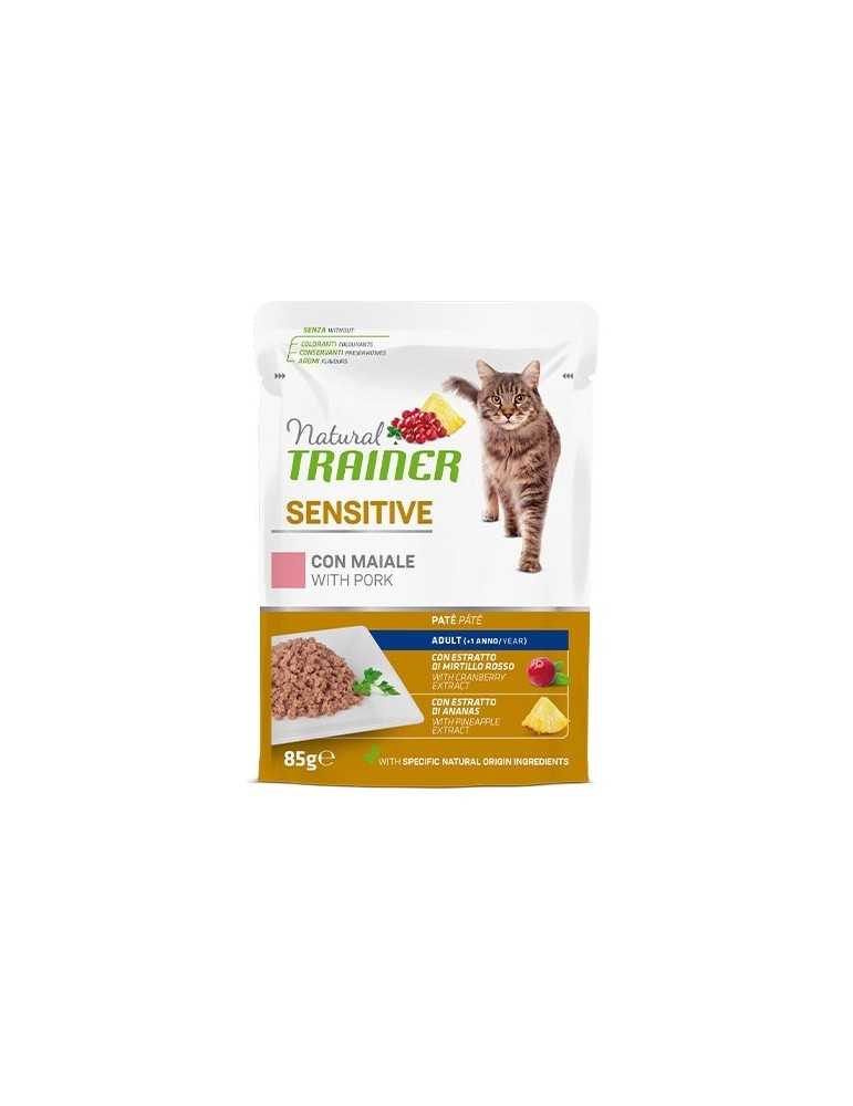 Natural Trainer Cat Sensitive Pate' Maiale 85 Gr.