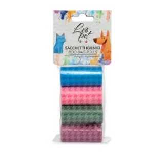 Leopet Sacchetti Igienici Pied De Poule 8 Rotoli X 20 Pz.
