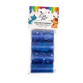 Leopet Sacchetti Igienici 4 Rotoli X 20 Pz. Blu