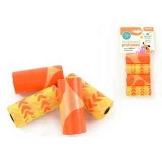 Leopet Sacchetti Igienici Profumo Arancia 4 Rotoli X 15 Pz.