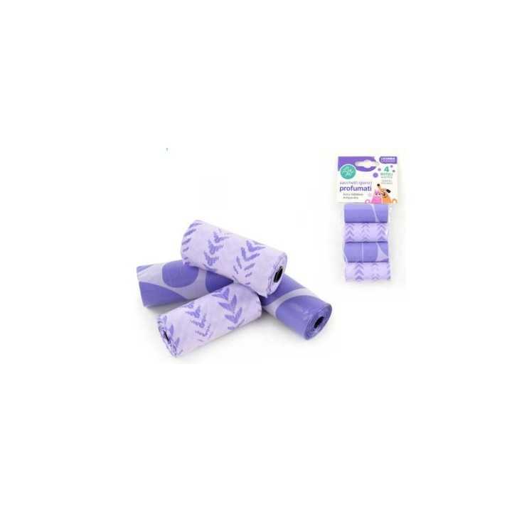 Leopet Sacchetti Igienici Profumo Lavanda 4 Rotoli X 15 Pz.