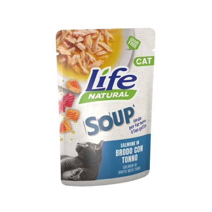 Life Cat Busta Soup Salmone In Brodo Con Tonno 60 Gr.