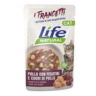 Life Cat Busta Trancetti Pollo Con Cuore & Fegatini 55 Gr.