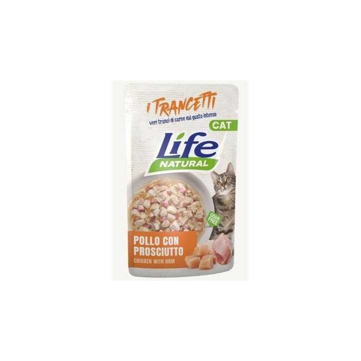 Life Cat Busta Trancetti Pollo Con Prosciutto 55 Gr.