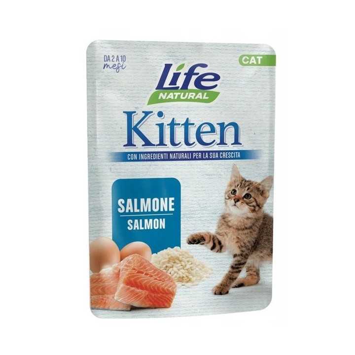 Life Cat Natural Busta Kitten Salmone 70 Gr.
