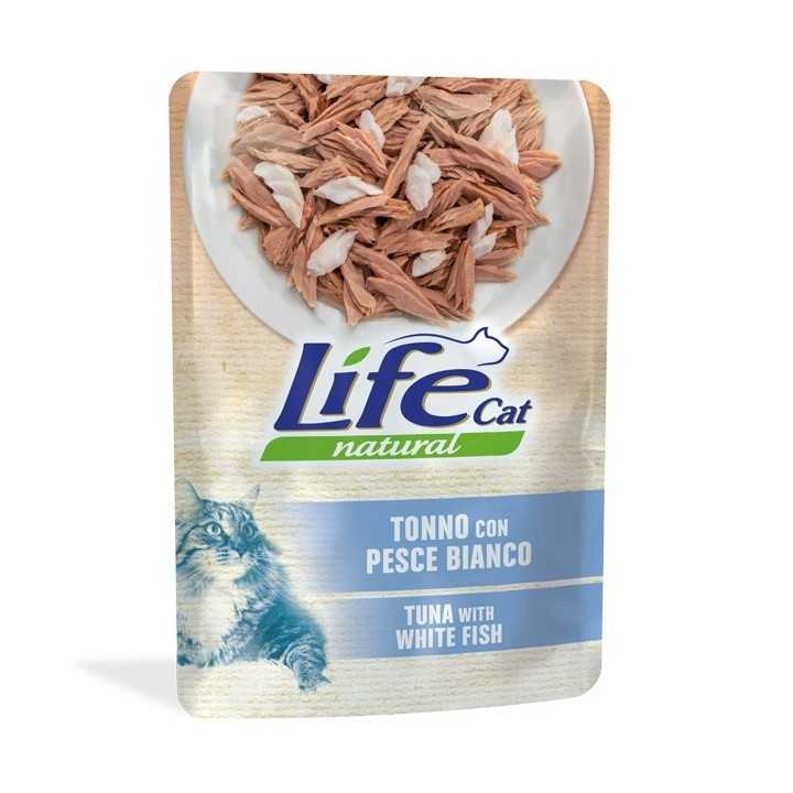 Life Cat Natural Busta Tonno Con Pesce Bianco 70 Gr.