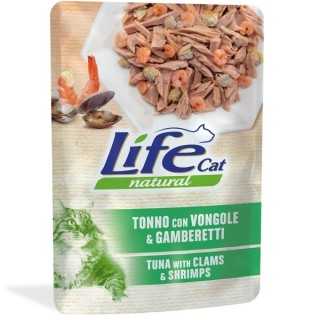 Life Cat Natural Busta Tonno Con Vongole & Gamberetti 70 Gr.