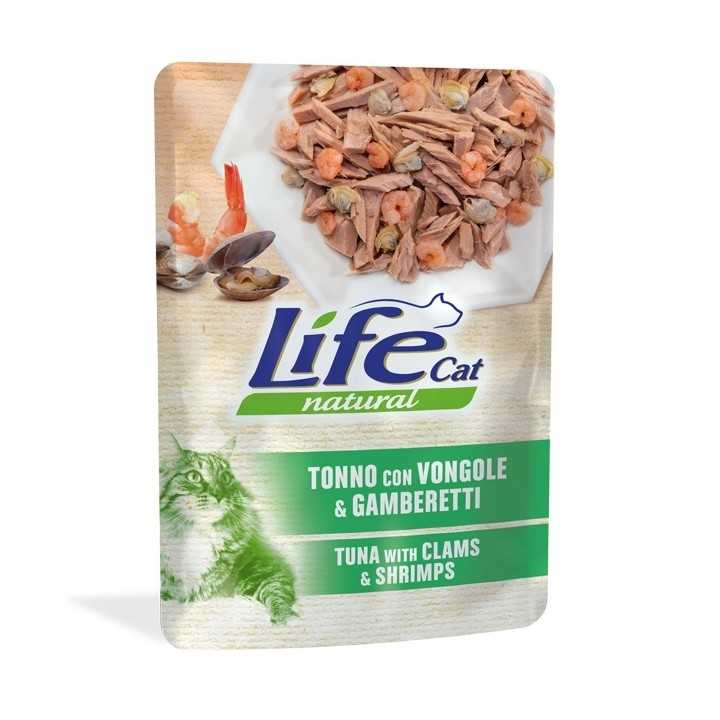 Life Cat Natural Busta Tonno Con Vongole & Gamberetti 70 Gr.