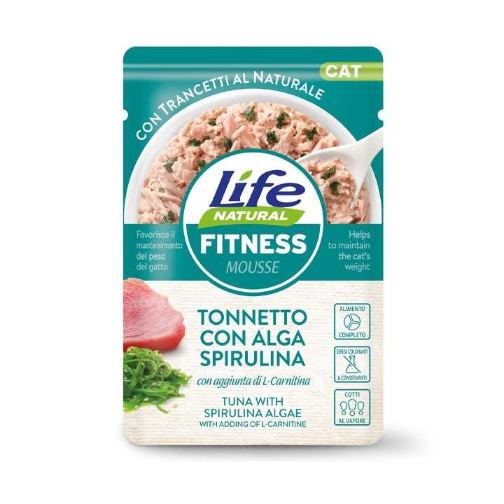 Life Cat Natural Mousse Fitness Tonnetto & Alga Spirulina 70 Gr.