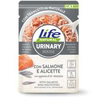 Life Cat Natural Mousse Urinary Salmone & Alicette 70 Gr.