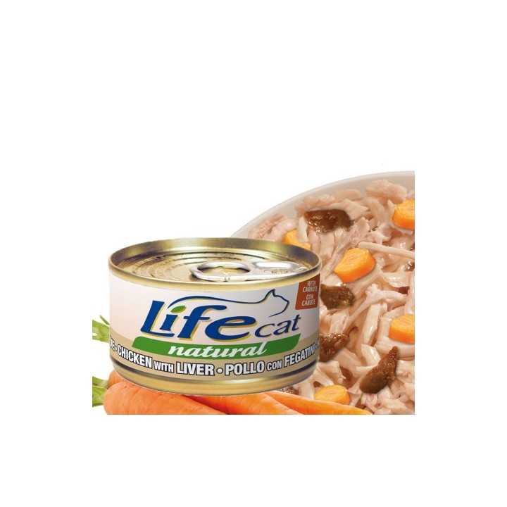 Life Cat Natural Pollo Con Fegatini 70 Gr.