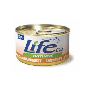 Life Cat Natural Pollo Con Gamberetti 85 Gr.