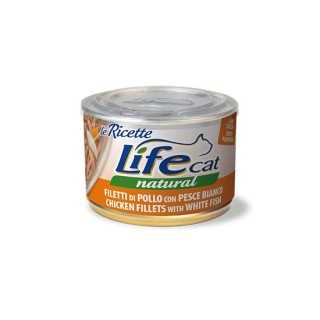 Life Cat Natural Ricette Pollo Con Pesce Bianco 150 Gr.