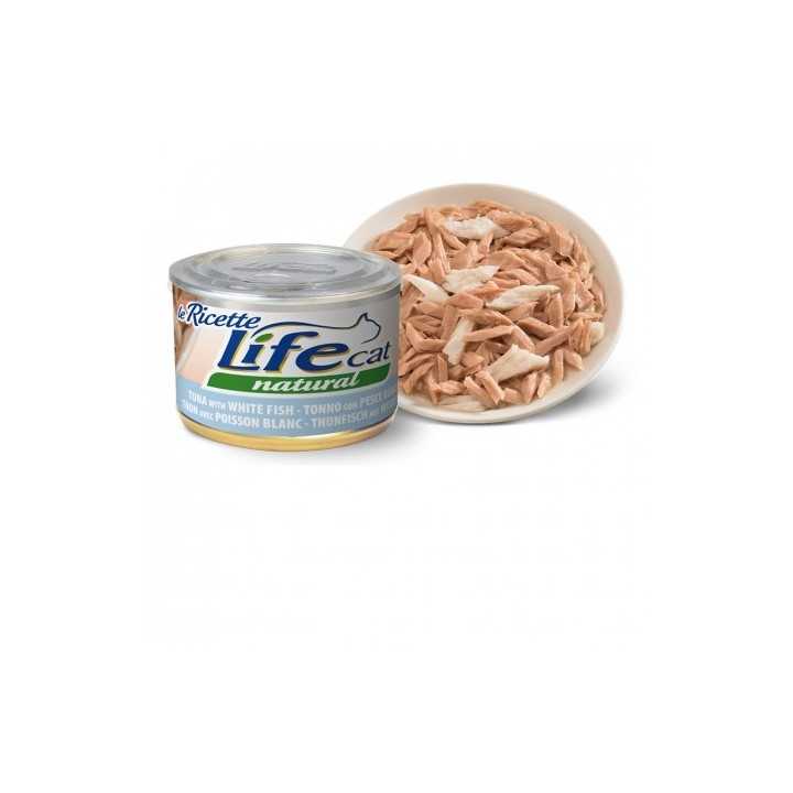 Life Cat Natural Ricette Tonno Con Pesce Bianco 150 Gr.