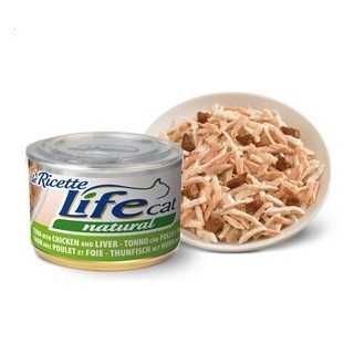 Life Cat Natural Ricette Tonno Con Pollo & Fegatini 150 Gr.