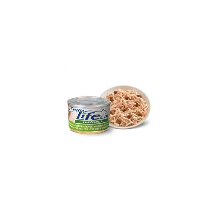 Life Cat Natural Ricette Tonno Con Pollo & Fegatini 150 Gr.