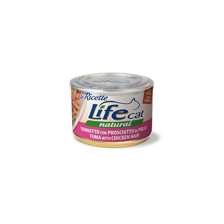 Life Cat Natural Ricette Tonno Con Prosciutto Di Pollo & Carote 150 Gr.