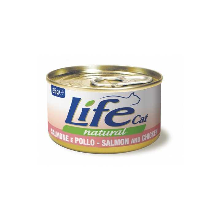 Life Cat Natural Salmone Con Pollo 85 Gr.