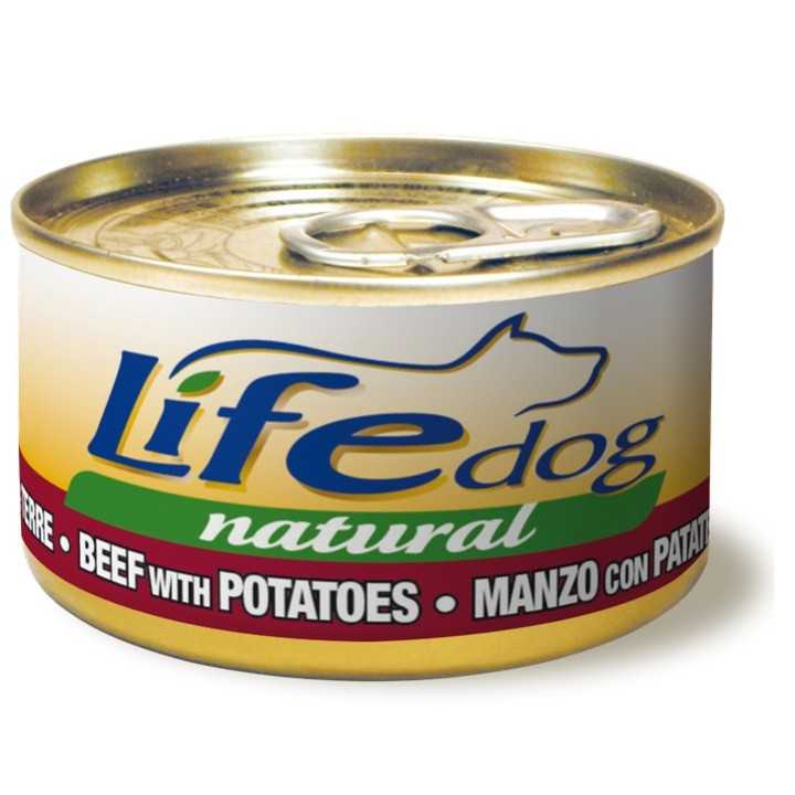 Life Dog Natural Manzo Con Patate 90 Gr.
