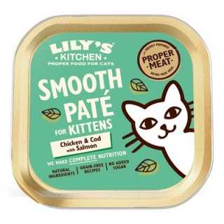 Lily'S Kitchen Cat Smooth Pate' Kitten Pollo, Merluzzo & Salmone 85 Gr.