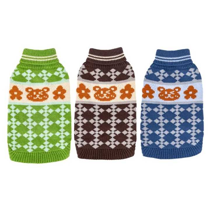 Maglione Dolcevita Con Orsetto Ricamato